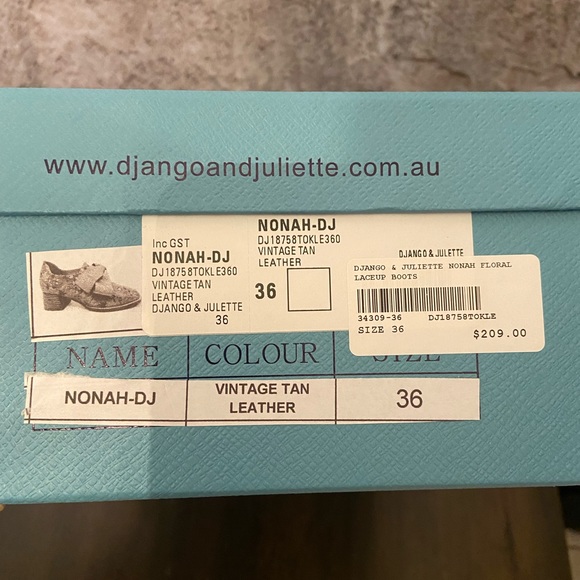 Django & Juliette Nonah Floral Lace Up Shoes NEW - Picture 6 of 6